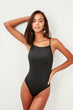 Black Square Collar Swimwear