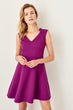 Purple Shoulder Detail Dress