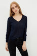 Women Navy Blue Sweater