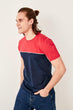 MAN Navy Blue Men Panelled T-Shirts