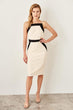 Powder Dress With Color Block Bodycon Dress