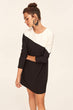 Black With Color Block Dress