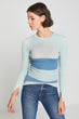 Women Blue Striped Sweater