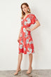 Coral Pattern Knitted Dress