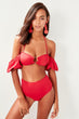 Red High Waisted Bikini