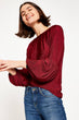 Women Burgundy T-Shirt