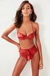 Tile Waist Lacing Detailed Bikini