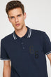 Male Navy Blue Short-Sleeve T-Shirt