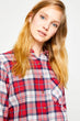 Women Red Plaid Shirt