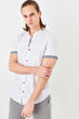 New White Men 'S Crew Neck Short Sleeve Slim Fit Basic Shirt