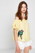 Women Yellow Print Blouse