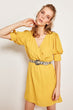 Mustard Sleeve Button Dress Details