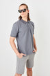 New Gray Men 'S Polo Collar T-Shirt