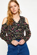 Women Black Print Blouse