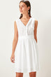 White Collar Detail Dress