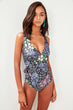 Pattern Lacing Detailed Swimsuit