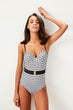 Multicolour Houndstooth Swimwear