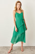 Green Flywheel Detail Dress