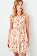 Cream Flower Decorated Dress