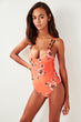 Patterned Ring Accessorized Swimwear
