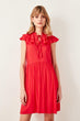 Red Collar Detail Dress