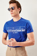 MAN Saks Male Slim Fit Printed Bicycle Neck T Shirt