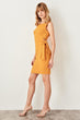 Mustard Detail at Waist Knit Dress