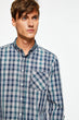 Men Green Plaid Shirt