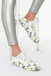 Cool Graffiti Design Women Casual Sneaker Creative Image Print White Female Lace-up Sports Shoes