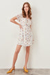 White Flower Patterned Dress