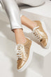 Open Gold Color Women Shoes