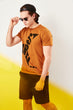 Camel Men 'S Narrow Cut Printed Bicycle Neck T Shirt TMNSS19BO0018