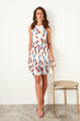 White Flower Print Dress