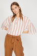 Women Orange Striped Blouse