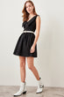 Black Collar Detail Dress