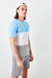 Gray Men Panelled T-Shirts