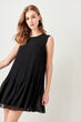 Black pleated dress