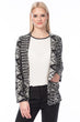 Women Black Patterned Coat