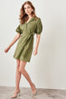 Belted Dress Olive Green