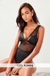 Black Fishnet Detailed Swimsuit