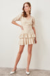 Frilly Dresses Beige