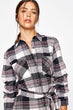 Women Red Black Plaid Dress