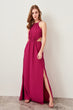 Plum Waist Maxi Dress Decolletage