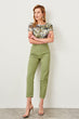 Khaki High Waist Ankle Length Mom Jeans Classic For Women