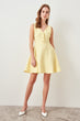 Yellow Button Detail Dress