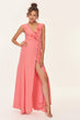 Advanced Flywheel breasted Coral Evening Dress