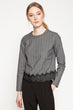 Women 'S Gray Print Blouse