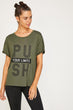 Women Green Printed Printed T Shirt