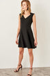 Black Shoulder Detail Dress