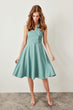 Mint Button Detail Dress